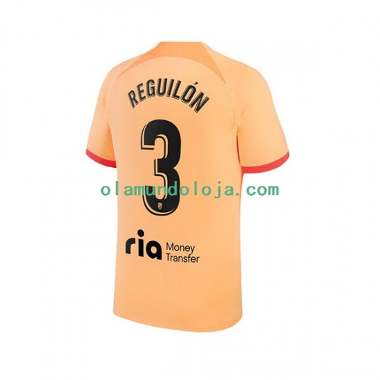 Camisola Atlético Madrid Sergio Reguilon 3 Homem Equipamento Terceiro 2022-2023 Manga Curta
